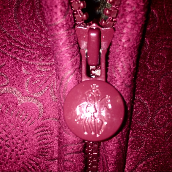 Outback Faux Shearling Coat Soft Lux Burgundy Red size Small fit Like a Medium - Picture 7 of 8